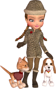 mélissa et ses deux chiens